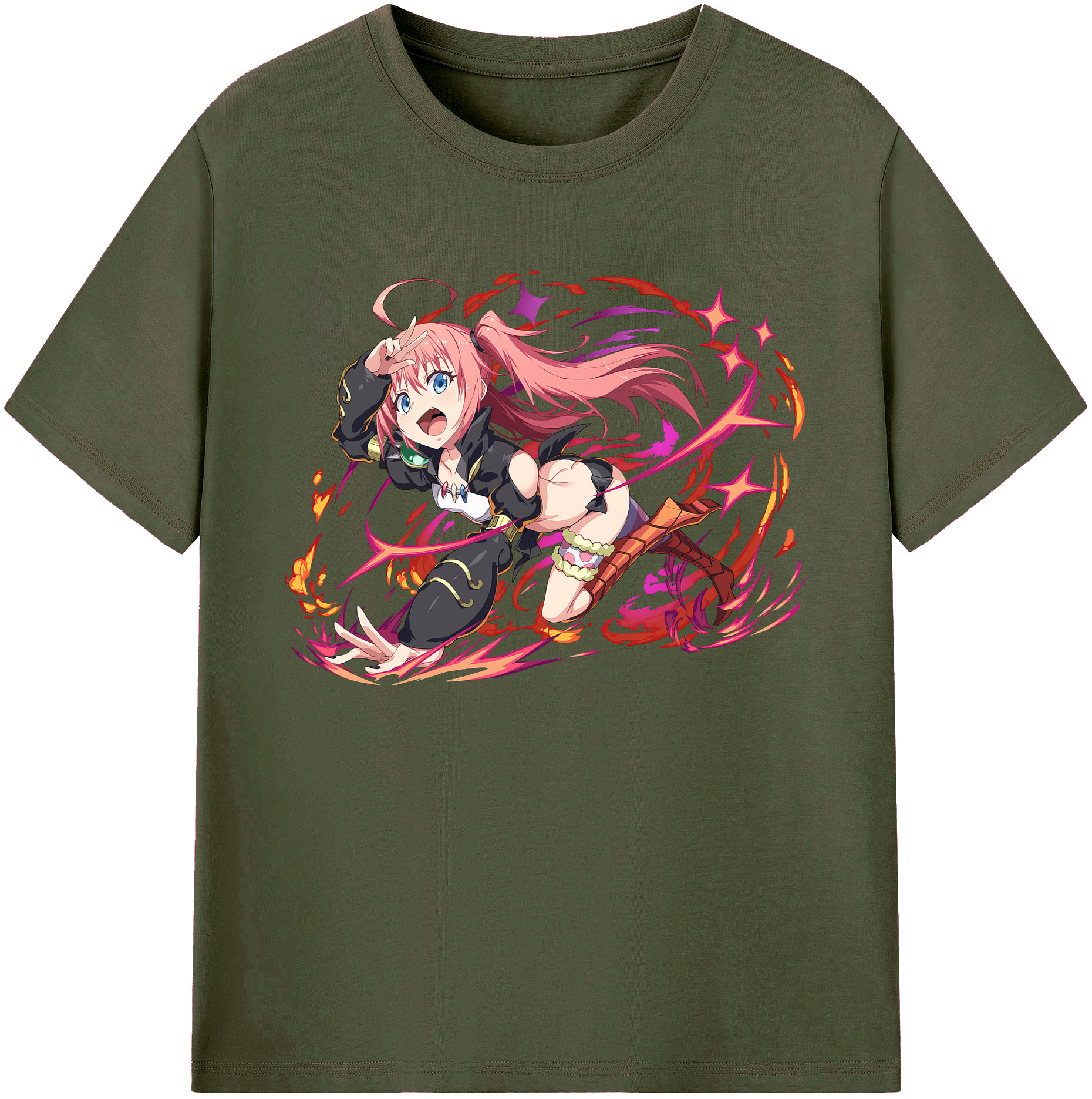 （画像用） 転スラ Regarding Reincarnated to Slime 綿100％ メンズ半袖Tシャツ｜肌触りやわらか＆通気性